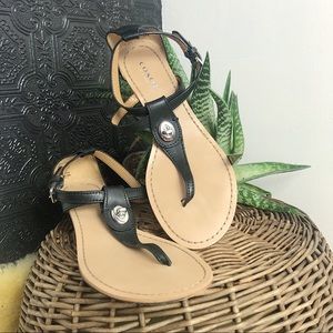 Coach strapped leather sandals.